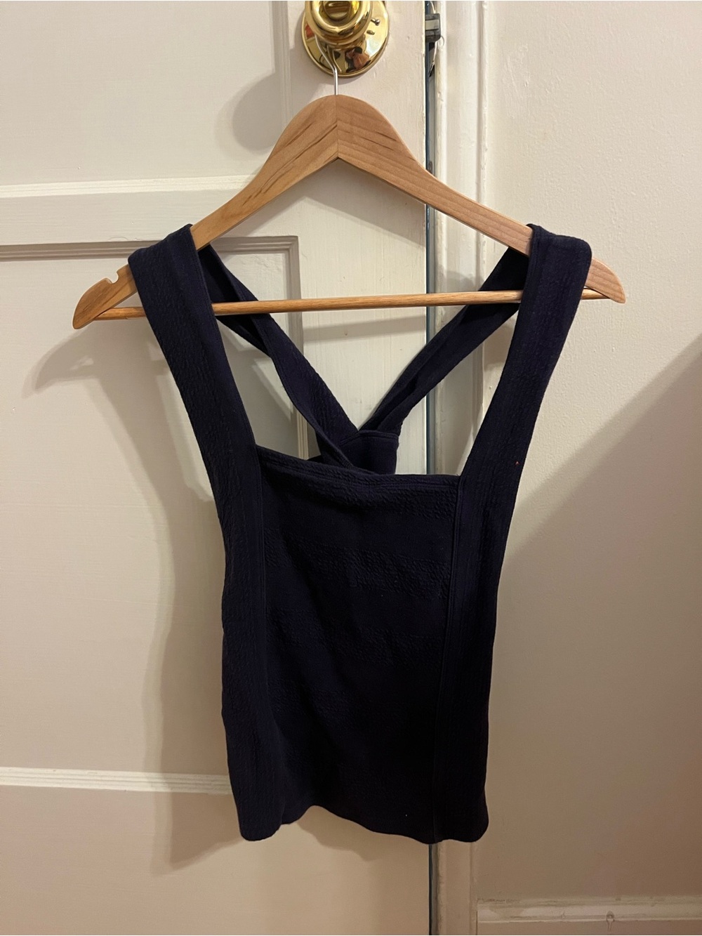 Anthropologie Deep Navy Crossback Knit Tank